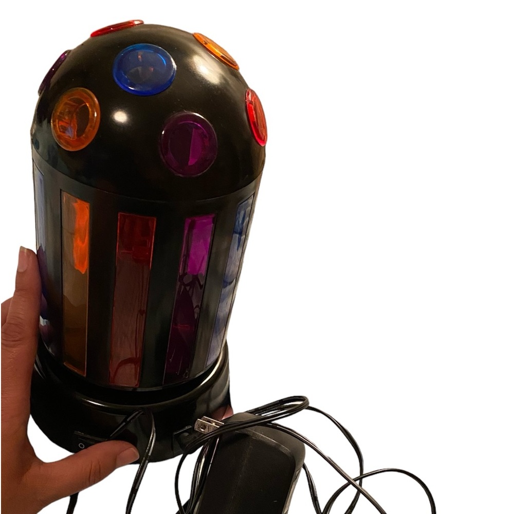 Disco party light approximately 9-in height. On-of switch with cord. No box. GUC - Picture 4 of 7